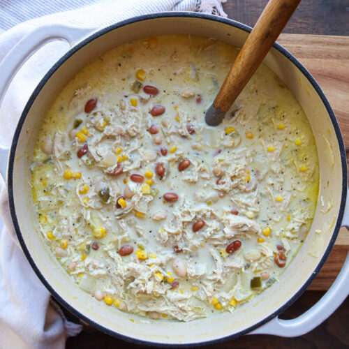 White Chicken Chili With Cream Cheese & Corn