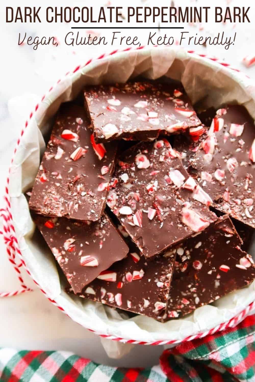 4 Ingredient Dark Chocolate Peppermint Bark Gluten Free! Garlic