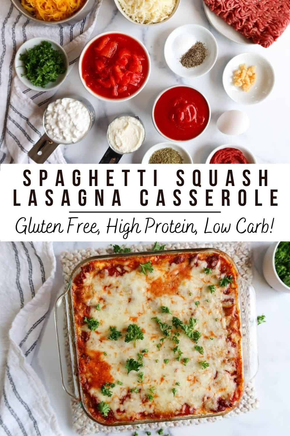 Cheesy Italian Style Spaghetti Squash Lasagna Casserole Garlic Salt ...