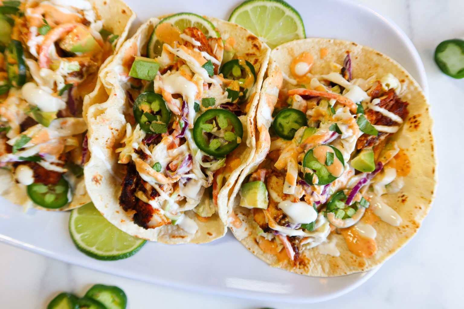 Blackened Mahi Mahi Tacos With Slaw