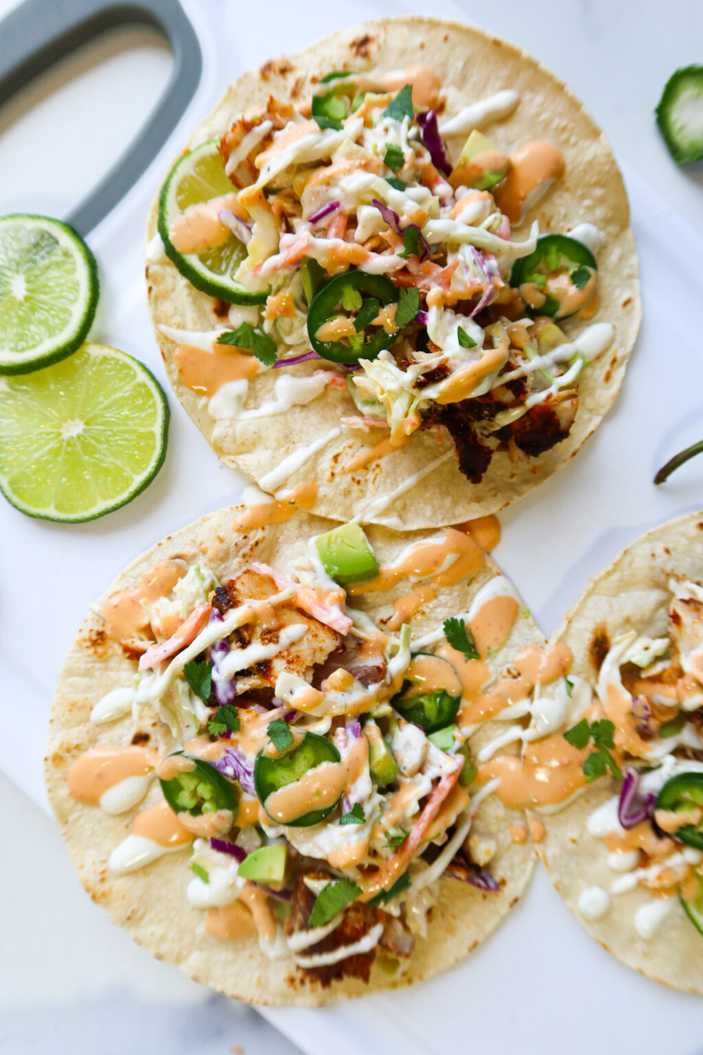 Blackened Mahi Mahi Tacos With Slaw