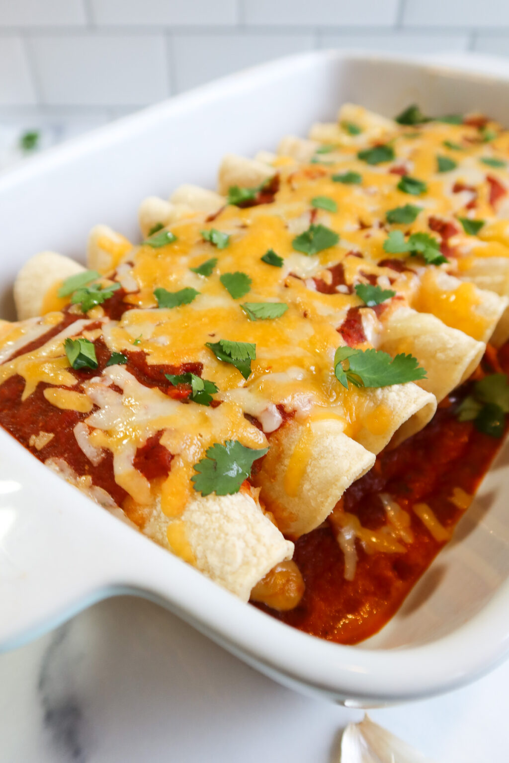 Chicken Tinga Enchiladas - Garlic Salt & Lime