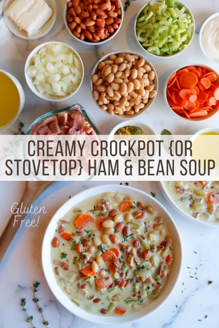 Creamy Ham & Bean Soup (Crockpot Or Stovetop)