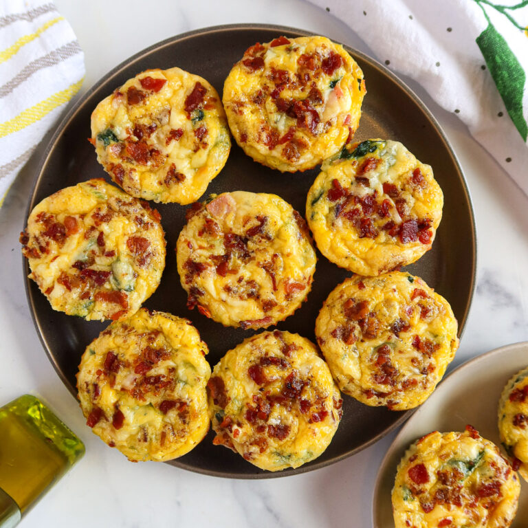 Crustless Ham & Cheese Quiche Muffins