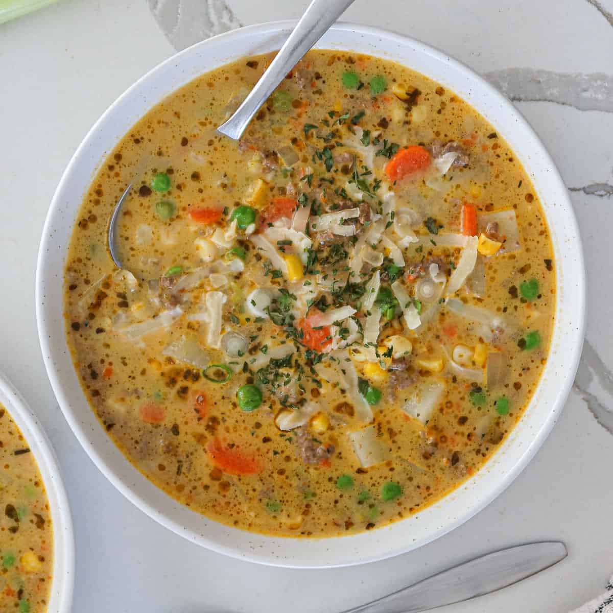 Hamburger Potato Soup (Delicious & Easy)!