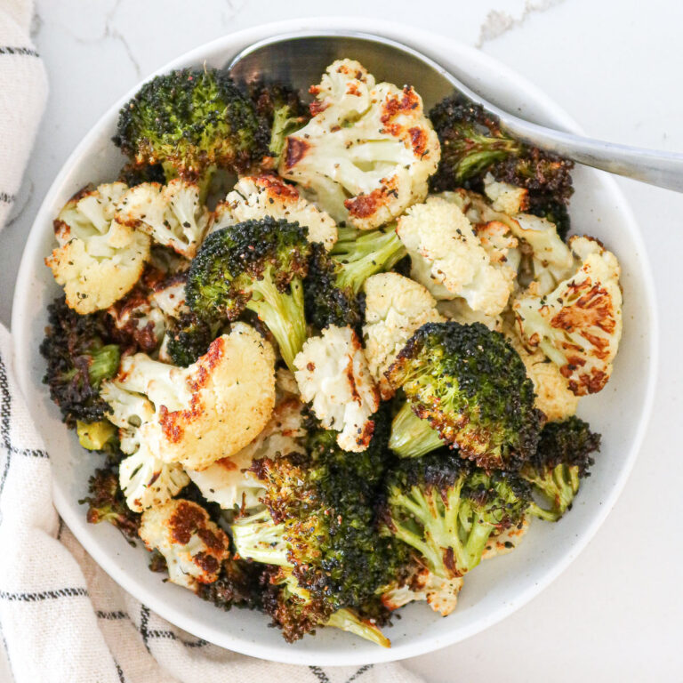 Roasted Broccoli And Cauliflower Recipe (The Easiest Side)!
