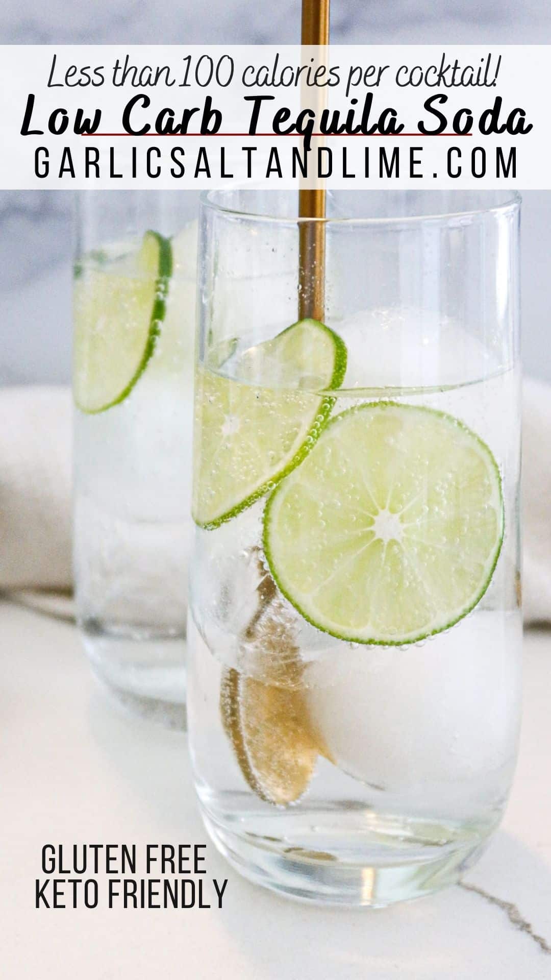 Tequila soda with text overlay for Pinterest.