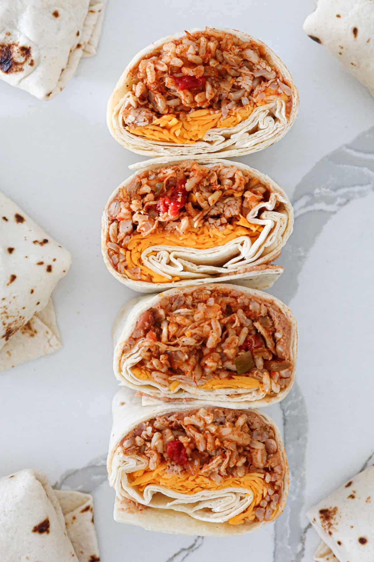 Chicken And Rice Burritos (Meal Prep) - Garlic Salt & Lime