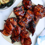 Grilled teriyaki chicken thighs.
